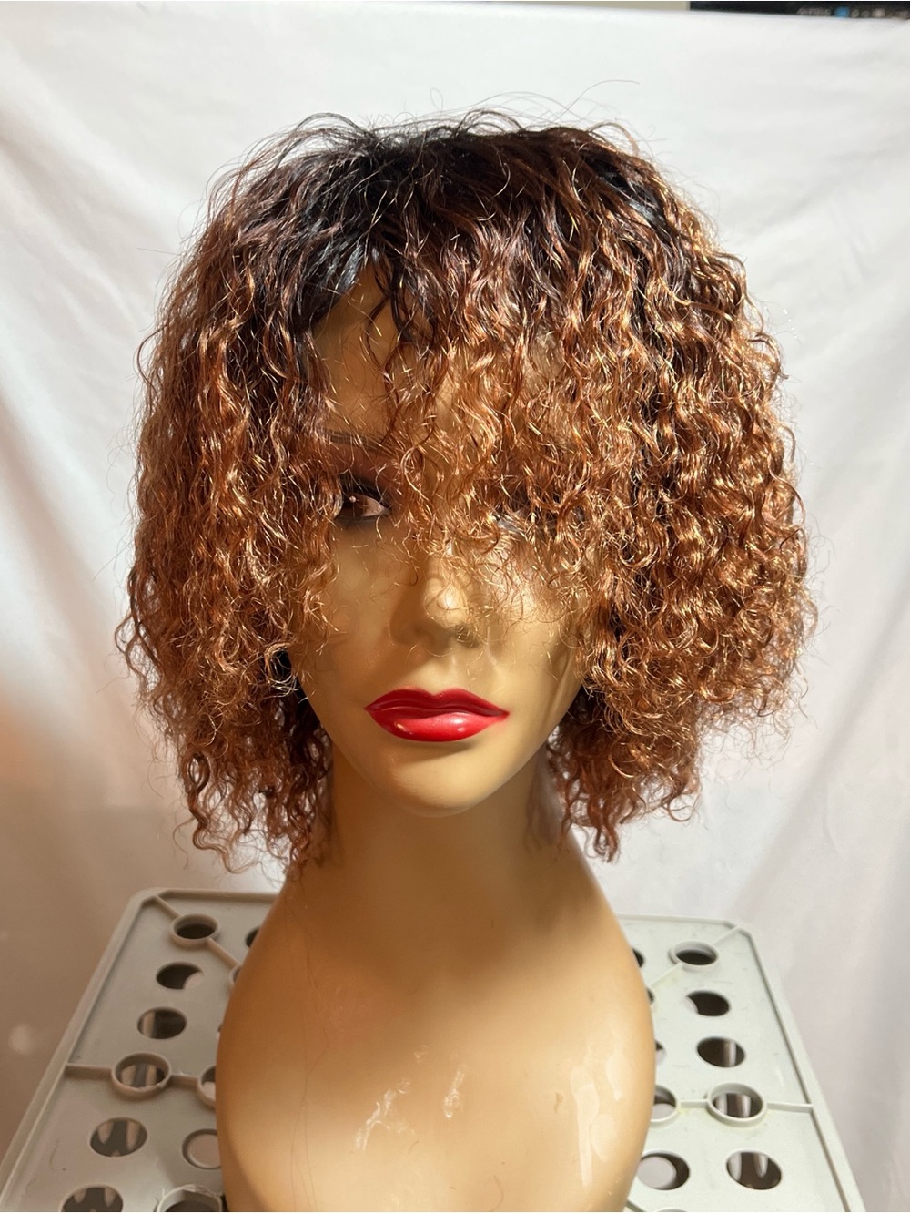 Natural Look human hair wig.   Color:  ombré Brown